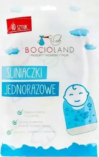 Përparëse njëpërdorimshe për bebe Bocioland, nga lindja, 10 copë, shumëngjyrëshe