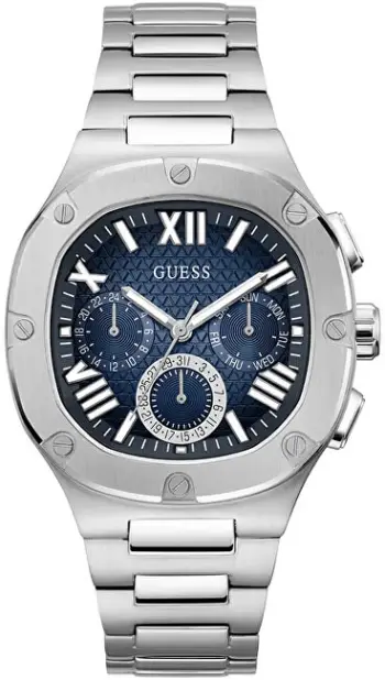 Orë për meshkuj Guess Headline GW0572G1, e argjendtë