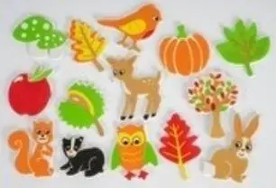 Stickerë shkumë Fandy Animals, 19 copë, shumëngjyrëshe
