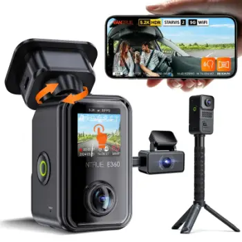 Kamerë veture Vantrue E360 Ace 3CH, Full HD, 210°, e zezë
