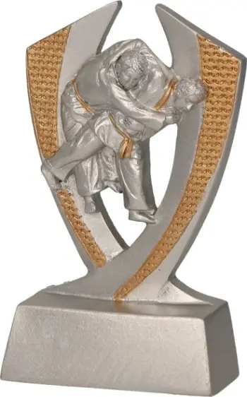 Statujë dekorative karate RE007, 11cm, argjend me ari