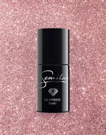 Llak gel Semilac 179 Midnight Samba, UV hybrid, 7ml, rozë me shkëlqim