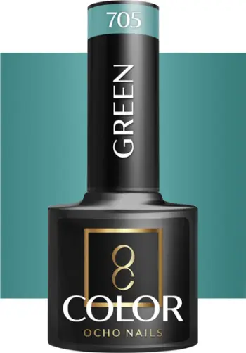 Llak xhel Ocho Nails Color Green 705, hibrid, 5g, jeshile smerald