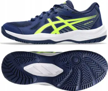 Atlete volejbolli për fëmijë Asics Upcourt 6 GS Jr 1074A045, EVA, shollë gome, blu e errët