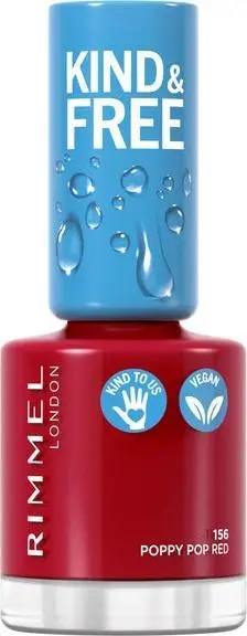 Manikyr Rimmel Kind & Free, 8ml, ngjyra 156 Poppy Pop Red