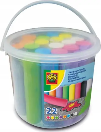 Shkumësa për trotuar SES Creative 02205, set 22 copë, në kovë