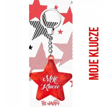 Varëse çelësash për vajza Star My Keys, akrilik dhe metal, ngjyrë e kuqe