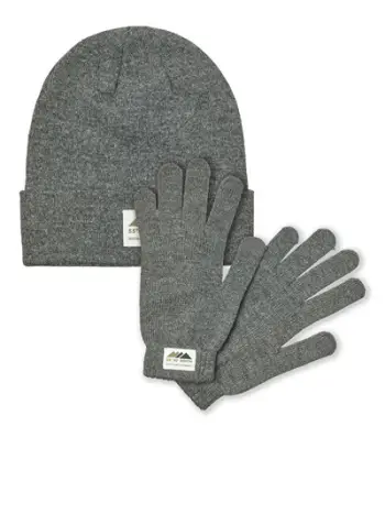 Set për meshkuj Jack&Jones, kapelë + doreza, të hirta