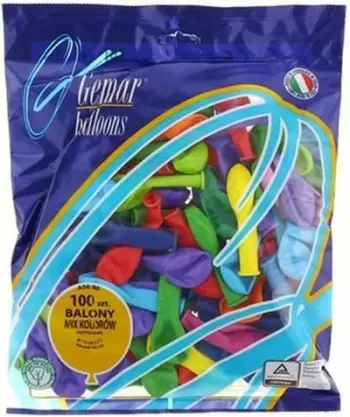 Balona Godan Pastel, 13 cm, set 100 copë, ngjyra të përziera