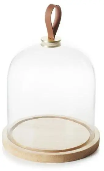 Kupolë qelqi Revol 650900, 7.75", me bazë druri, transparente