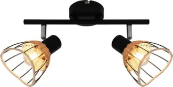 Spot tavanor Netlighting Gant Twin, 2xE14, metal rattan, i zi