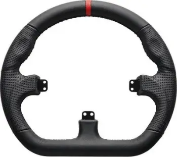Timon gare Asetek SimSports GT Rim Closed D, lëkurë, i zi
