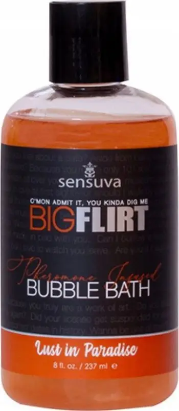 Xhel banjo me flluska Sensuva Big Flirt Lust in Paradise, me feromone, aromë Lemon Ginger, 237ml