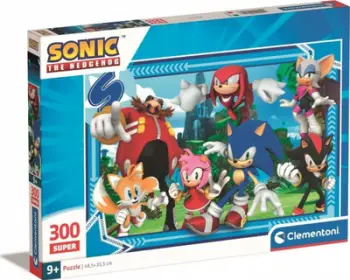 Puzzle Clementoni Supercolor Sonic 21729, 300 pjesë, 48.5 x 33.5 cm, shumëngjyrësh