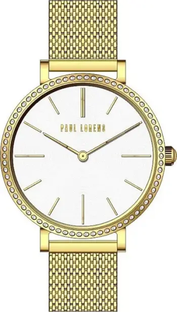 Orë dore për femra Paul Lorens PL12894B-3D1, mekanizëm quartz, me kuti, argjendi