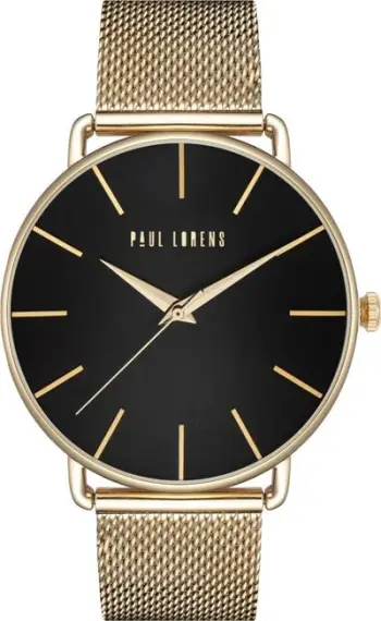 Orë dore femrash Paul Lorens PL13032B-3D1, çelik inox, mekanizëm quartz, me kuti