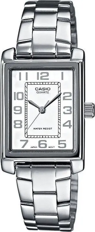 Ora dore Casio LTP-1234PD-7BEG, për femra, metal, argjendtë