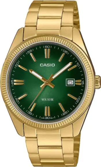 Ora dore Casio MTP-1302PGC-3AVEF, analog, për meshkuj, ngjyrë ari