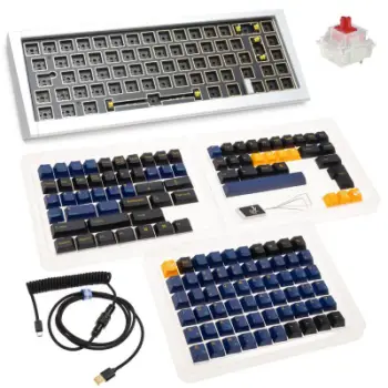 Tastierë mekanike barebone Ducky ProjectD Outlaw 65, 65%, ANSI, argjendtë