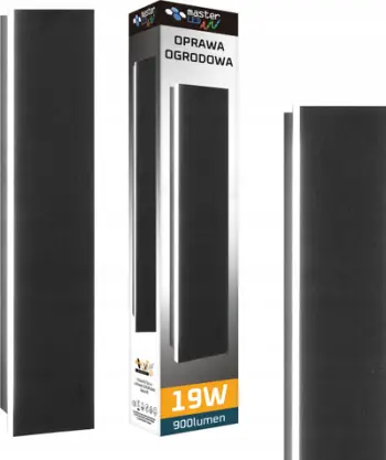 Llambë murale për jashtë Lvt Lara 1278, LED 19W, 4000K, e zezë