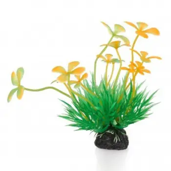 Bimë dekorative për akuarium Aqua Natura, plastike 10 cm, jeshile portokalli