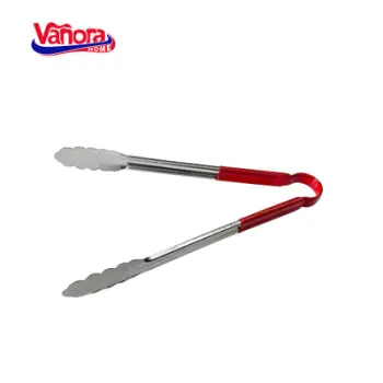 Pinca kuzhine Vanora Home, çelik inox, dorezë silikoni, 30 cm