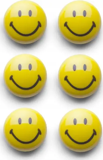 Set magnete Zeller Smiley, 6 copë, të verdha