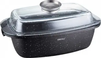 Enë pjekëse KingHoff KH-1608 MARBLE ROASTER, 5.5L, kapak xhami