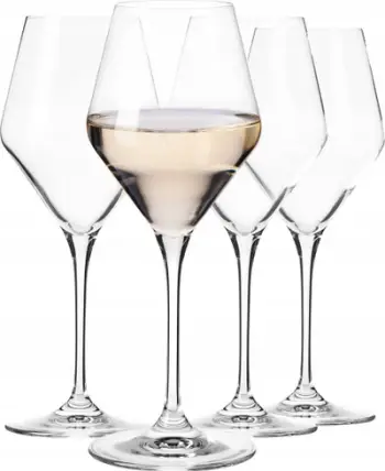 Set gota vere të bardhë Krosno Ray, 320ml, x4, transparente