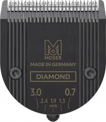 Kokë prerëse Moser Diamond, 0.7 3 mm, për makinë qethëse, e zezë