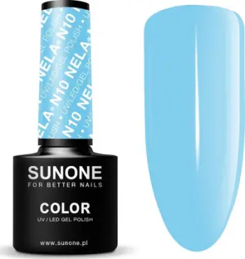 Llak thonjsh hibrid Sunone N10 Nela, 5g, UV LED, blu pastel