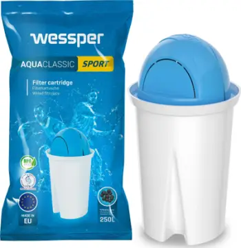 Karrota filtruese uji Wessper AquaClassic Sport, set 10 copë, për sportistë