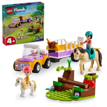 Set LEGO Friends Horse and Pony Trailer 42634, lojë me kalë dhe poni, për fëmijë 4+