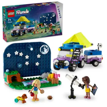 Set LEGO Friends Camper with Mobile Stargazing Observatory 42603, për fëmijë 7+, kreativ, shumëngjyrësh