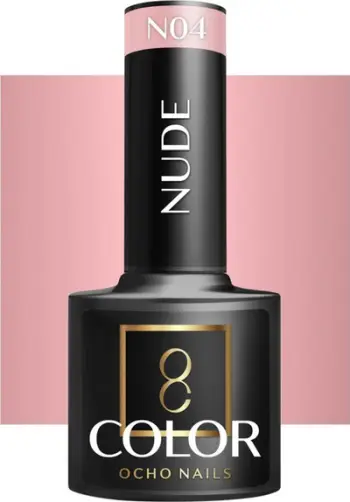 Llak thonjsh hibrid Ocho Nails Nude N04, rozë nude, 5 g