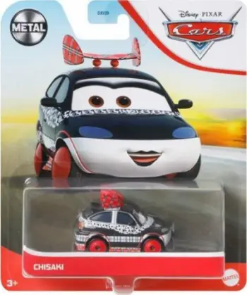Makina lodër Disney Pixar Cars Chisaki, metal, shkalla 1:55, shumëngjyrëshe