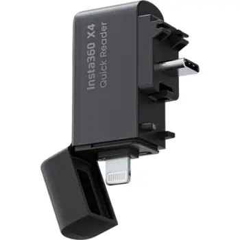 Lexues i shpejtë Insta360 X4 Quick Reader, USB C, për kartelë microSD, i zi