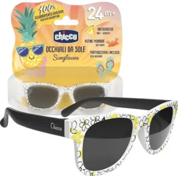 Syze dielli për fëmijë Chicco Flowers, 24m+, filtër UVA UVB, me lule të bardha dhe të verdha