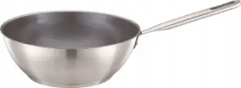 Tigan wok Fiskars All Steel 11", çelik inox, e gjitha për pllaka, gri
