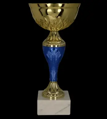 Kupë trofe metalike 8369D, H 23.5cm, D 100mm, ari blu