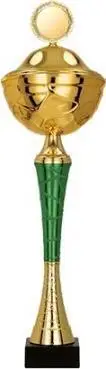 Kupë trofe Tryumf 9254/CP, 49cm, diametër 12cm, ari jeshile