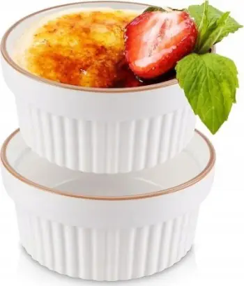 Set pjatancash porcelani për pjekje dhe servirje, të bardha
