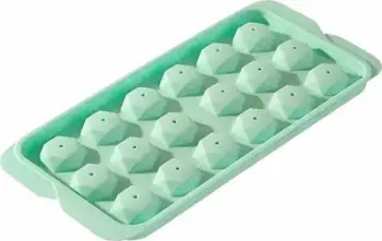 Tabaka silikoni për kube akulli, 18 kube, jeshile pastel