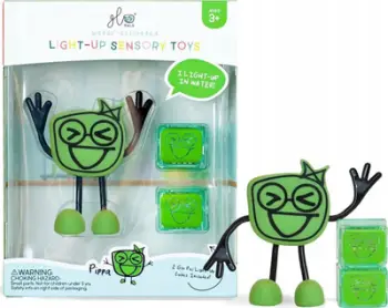 Lodër senzoriale Glo Pals Character Pack Green, me drita LED, jeshile