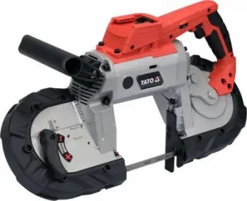 Sharrë me bandë për metal Yato, pa kabllo 18V, prerje 125x125 mm, e kuqe