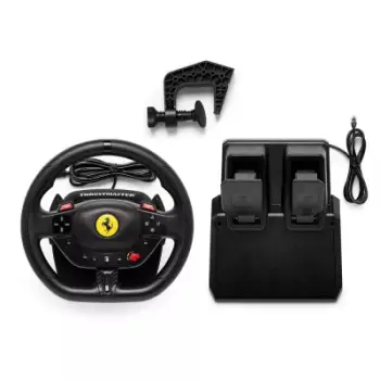 Timon lojërash Thrustmaster T98 Ferrari 296 GTB, me pedale, i zi