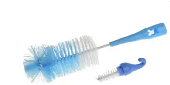 Set furçash Akuku për biberonë dhe biberona, 2 copë, plastike, blu