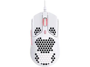 Maus gaming HyperX Pulsefire Haste, me kabllo, RGB, i bardhë me rozë