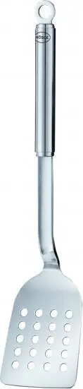 Shpatull kuzhine Rösle Perforated Turning Slice, çelik inox, me vrima, argjendi