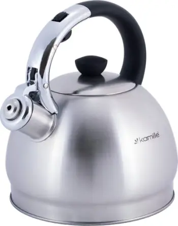 Çajnik çeliku Kamille KM-0694BN, 2.0L, me bilbil, për induksion